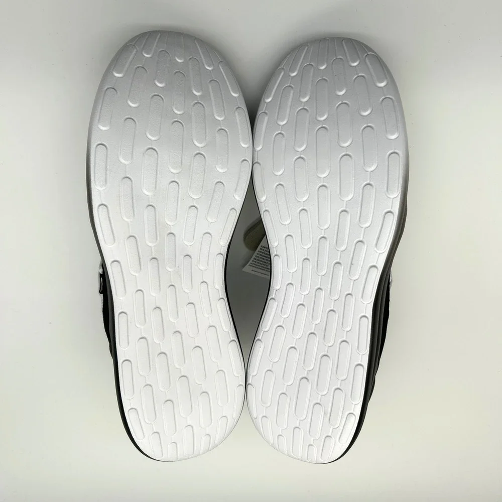 adidas Lite Racer Adapt 7.0 Shoes Mens 11.5 Black White Slip On Knit Sneakers